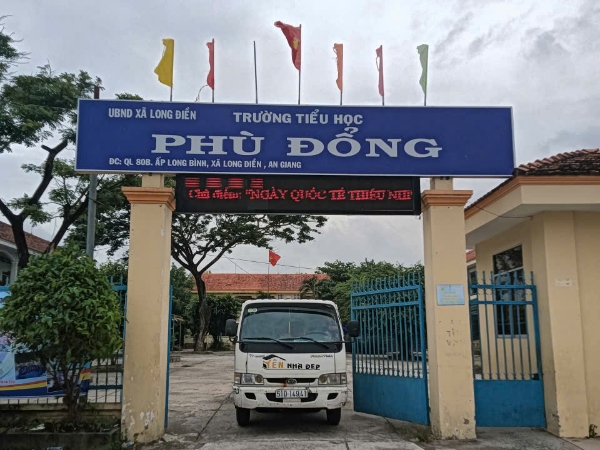 Cung cấp Bột trét tường và Sơn SAKARA nội thất, ngoại thất cho Trường Tiểu Học Phù Đổng tại Long Điền, An Giang