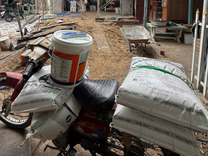 Cung cấp Sơn Akyo Và bột trét NINZA NANO cho Nhà ở chị Liên khu vực Rạch Ba Trôm tại Lấp Vò tỉnh Đồng Tháp